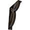 Ekena Millwork Versailles Wrought Iron Bracket, (Triple center brace), Antiqued Brass 2"W x 7 1/2"D x 10"H BKTM02X07X10TVEABS - alternate 1